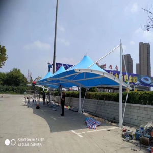 膜结构车棚的优点--宁波千艺新材料有限公司